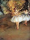 Two Dancers on a Stage by Edgar Degas